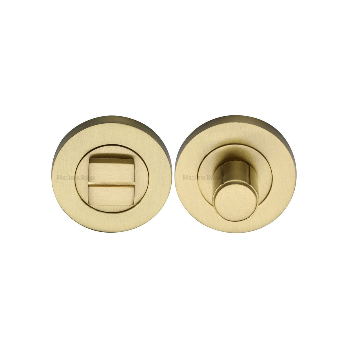 Round Bathroom Turn & Release - RS2030 by M Marcus - Heritage Brass