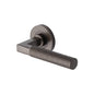 Signac Door Handle on Round Rose by M Marcus - Heritage Brass
