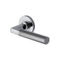 Signac Door Handle on Round Rose by M Marcus - Heritage Brass