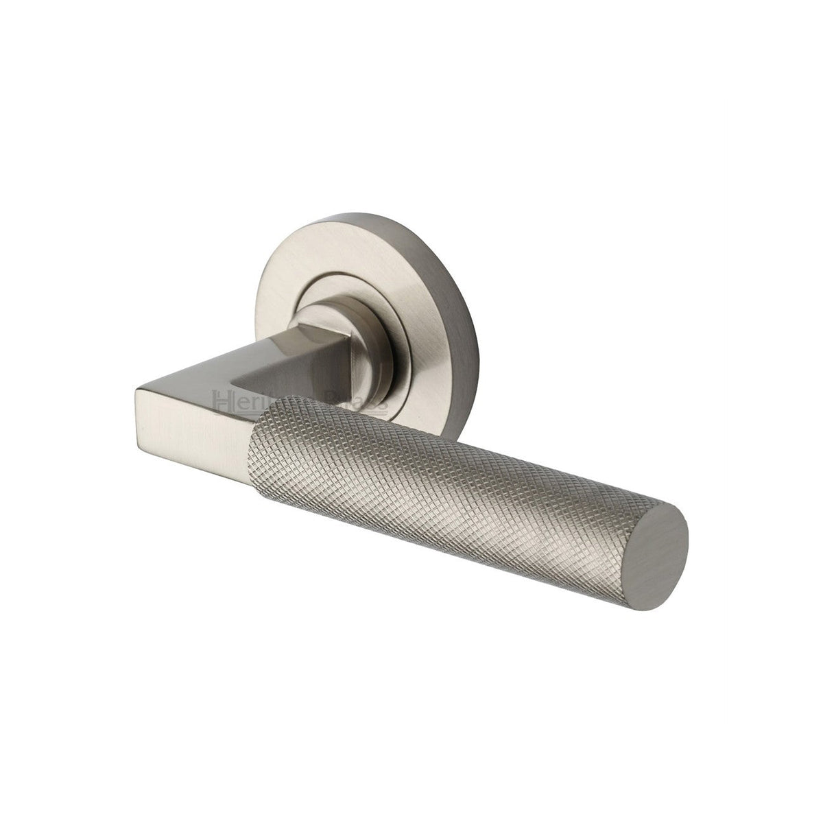 Signac Door Handle on Round Rose by M Marcus - Heritage Brass