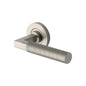 Signac Door Handle on Round Rose by M Marcus - Heritage Brass