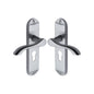 Aurora Door Handle on Plate by M Marcus - Heritage Brass