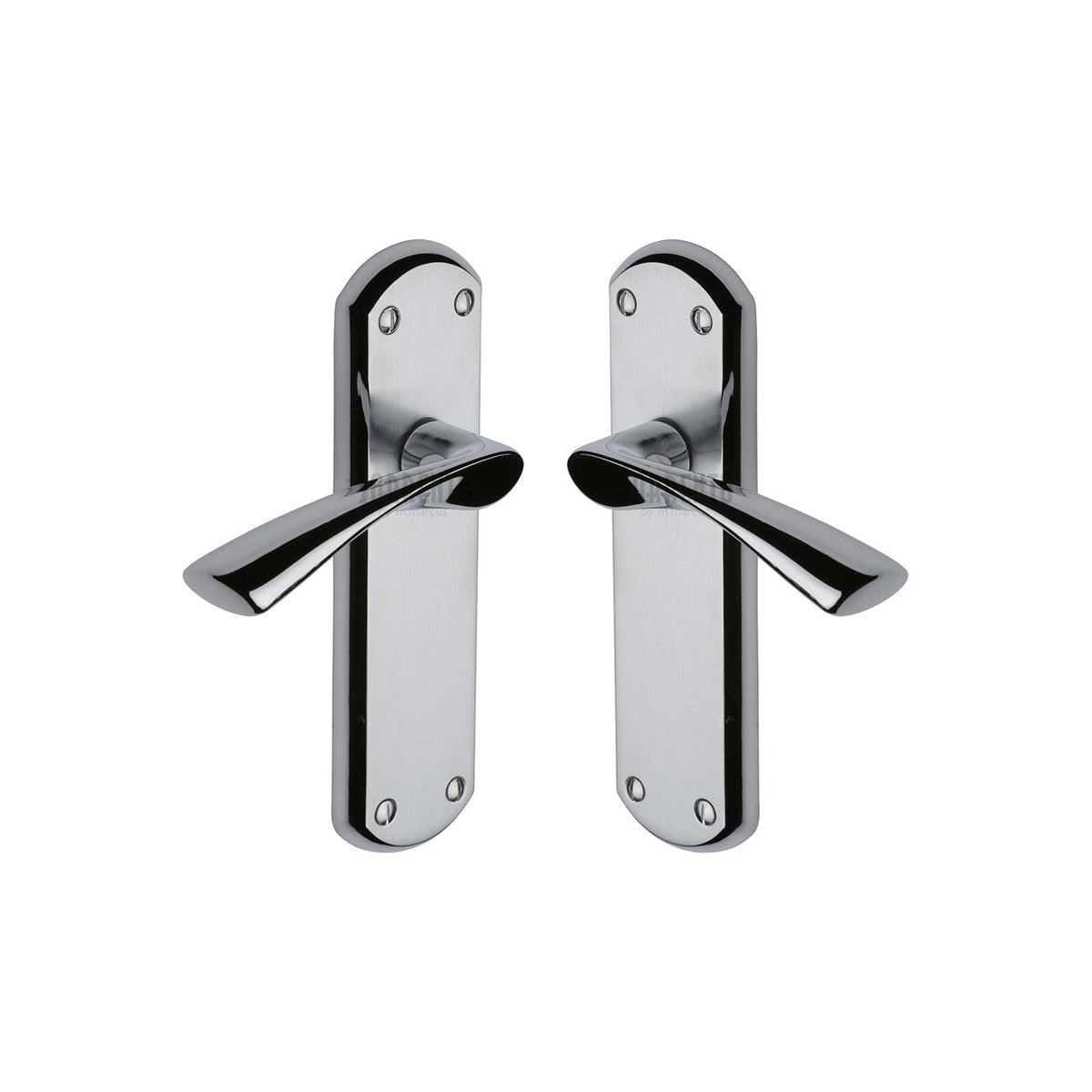 Atlanta Door Handle on Plate by M Marcus - Heritage Brass