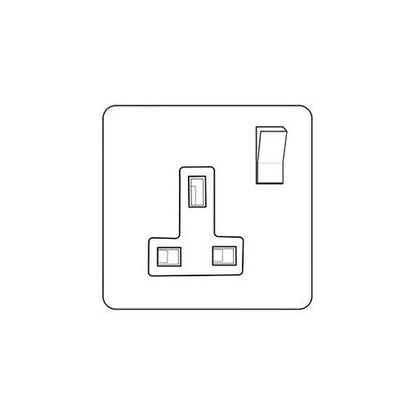 Vintage Range Unlacquered Polished Brass Switches & Sockets, XUL - Single Socket (13 Amp) by Heritage Brass By M-Marcus
