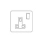 Vintage Range Unlacquered Polished Brass Switches & Sockets, XUL - Single Socket (13 Amp) by Heritage Brass By M-Marcus
