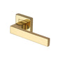 Delta Sq Door Handle on Square Rose by M Marcus - Heritage Brass