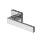Delta Sq Door Handle on Square Rose by M Marcus - Heritage Brass