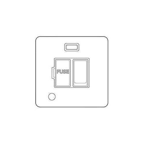 Victorian Polished Brass Switches & Sockets, V - Switched Spur with Neon + Cord (13 Amp) by Heritage Brass By M-Marcus