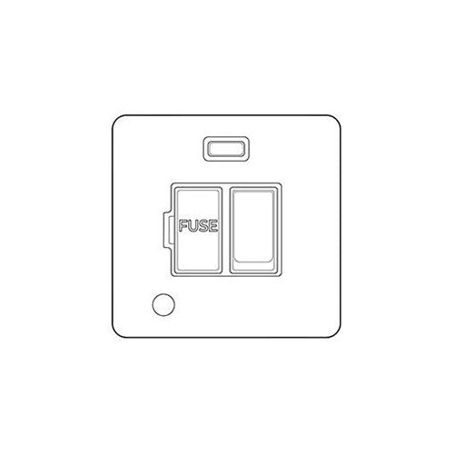 Gainsborough Range Matt Bronze Switches & Sockets, GF09 - Switched Spur with Neon + Cord (13 Amp) by Heritage Brass By M-Marcus