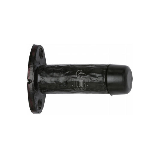 Tudor Projection Door Stop Black Iron by M Marcus - Heritage Brass