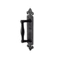 Tudor Door Pull Handle on Plate Offset - Matt Black