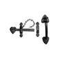 Tudor Suffolk Latch Black Iron by M Marcus - Heritage Brass