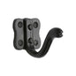 Tudor Single Coat Hook Black Iron by M Marcus - Heritage Brass