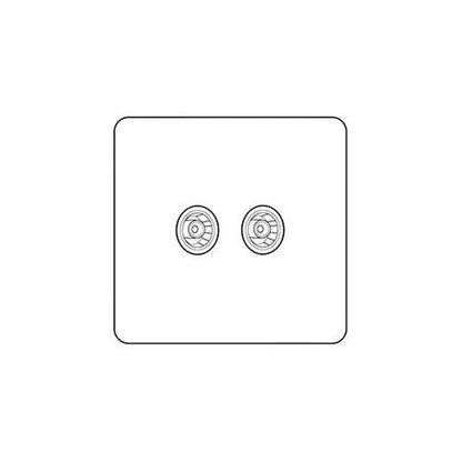 Hoxton Paintable Range Primed White (Paintable) TV/FM Diplexed Socket