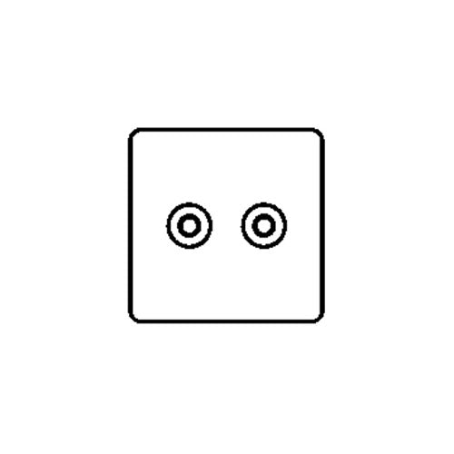Edwardian Polished Chrome Switches & Sockets, KC - TV/Satellite Socket by Heritage Brass By M-Marcus