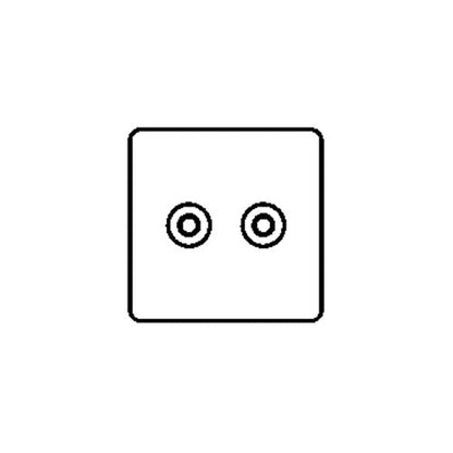 Hoxton Paintable Range Primed White (Paintable) TV/Satellite Socket