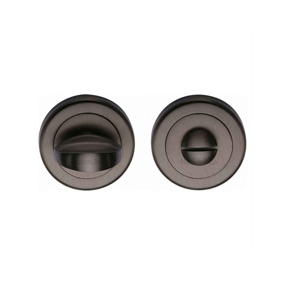 Round Bathroom Turn & Release - V0678 by M Marcus - Heritage Brass