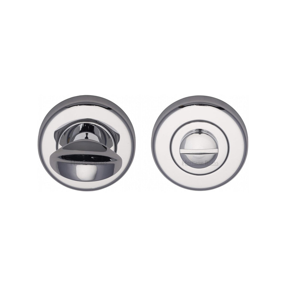 Round Bathroom Turn & Release - V0678 by M Marcus - Heritage Brass