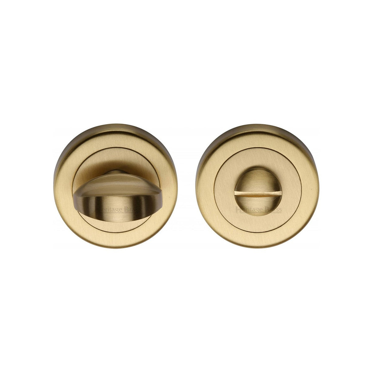 Round Bathroom Turn & Release - V0678 by M Marcus - Heritage Brass