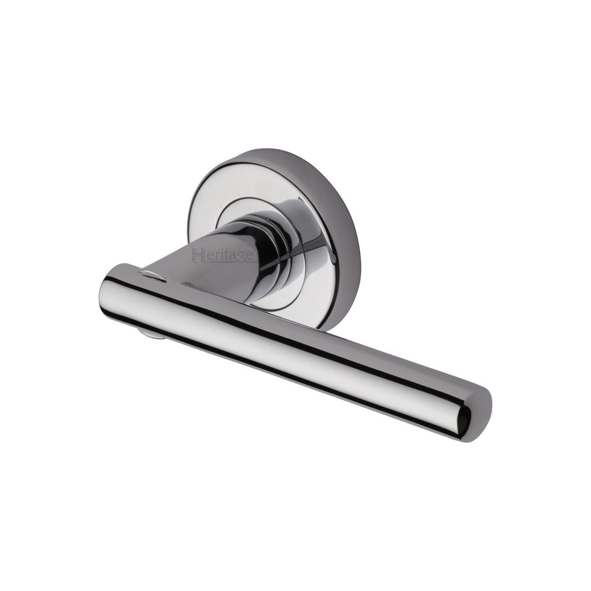 Challenger Door Handle on Round Rose by M Marcus - Heritage Brass