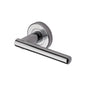 Challenger Door Handle on Round Rose by M Marcus - Heritage Brass