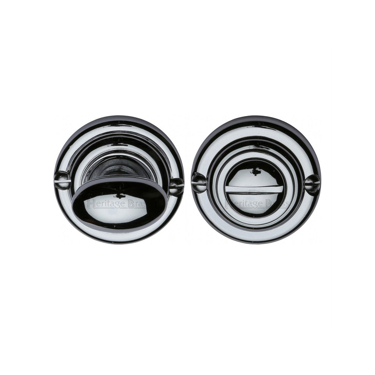 Round Bathroom Turn & Release - V1015 by M Marcus - Heritage Brass