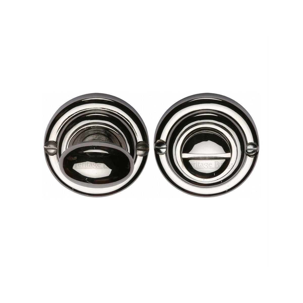 Round Bathroom Turn & Release - V1015 by M Marcus - Heritage Brass