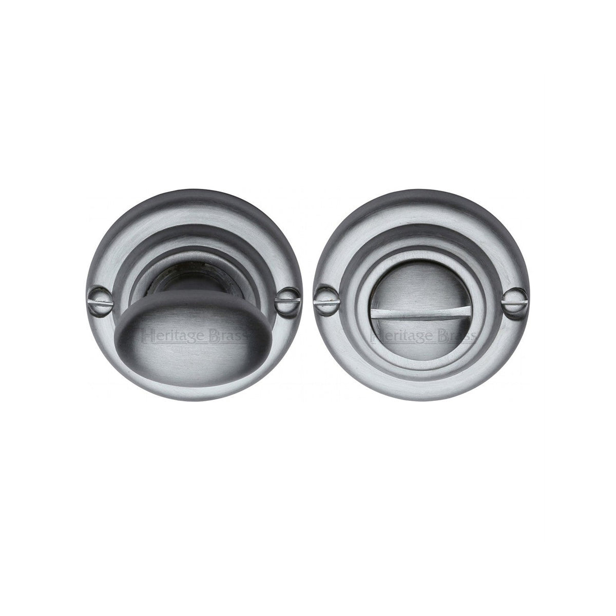 Round Bathroom Turn & Release - V1015 by M Marcus - Heritage Brass