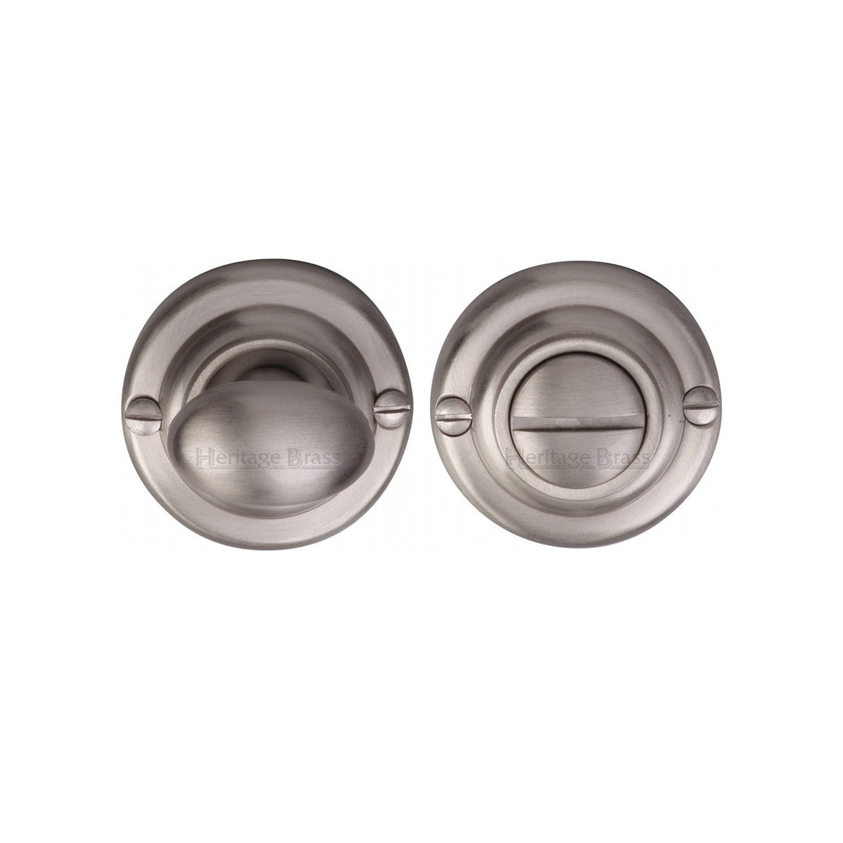 Round Bathroom Turn & Release - V1015 by M Marcus - Heritage Brass