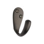Curved Single Robe Hook by M Marcus - Heritage Brass