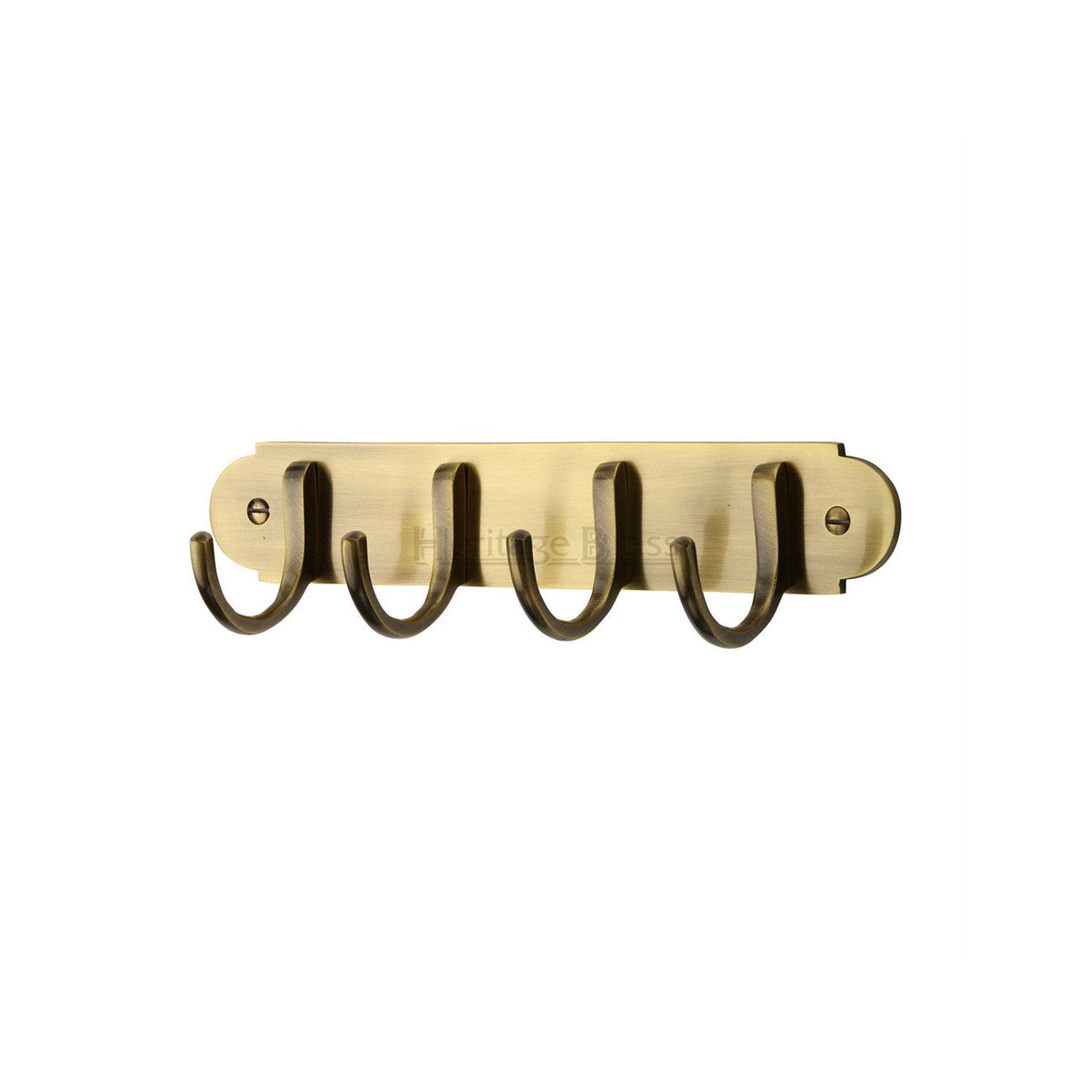 Coat Hooks on Plate by M Marcus - Heritage Brass
