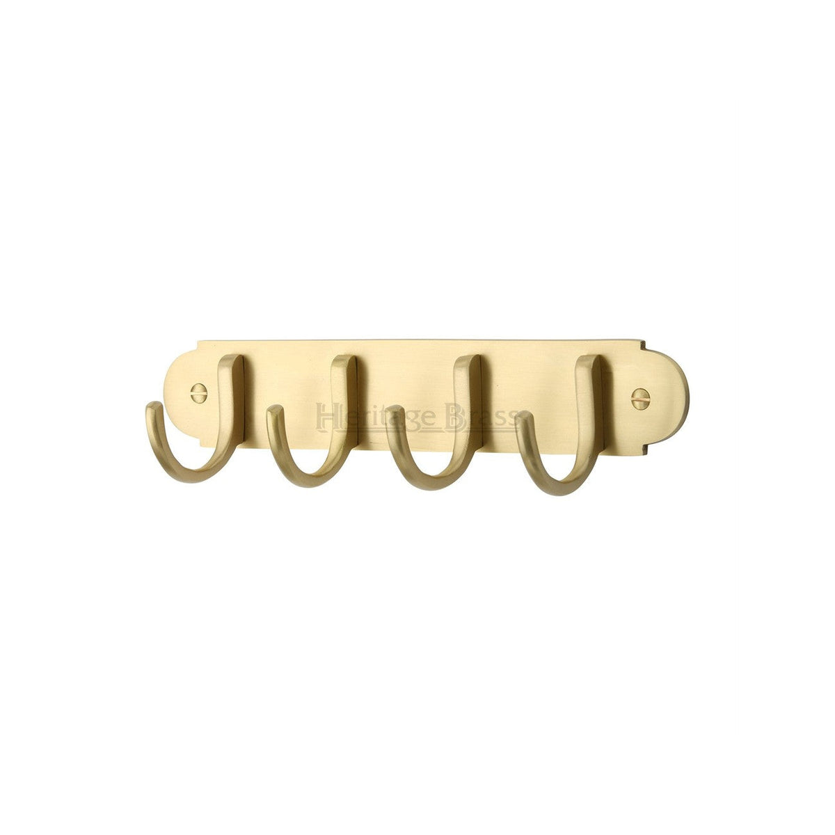 Coat Hooks on Plate by M Marcus - Heritage Brass
