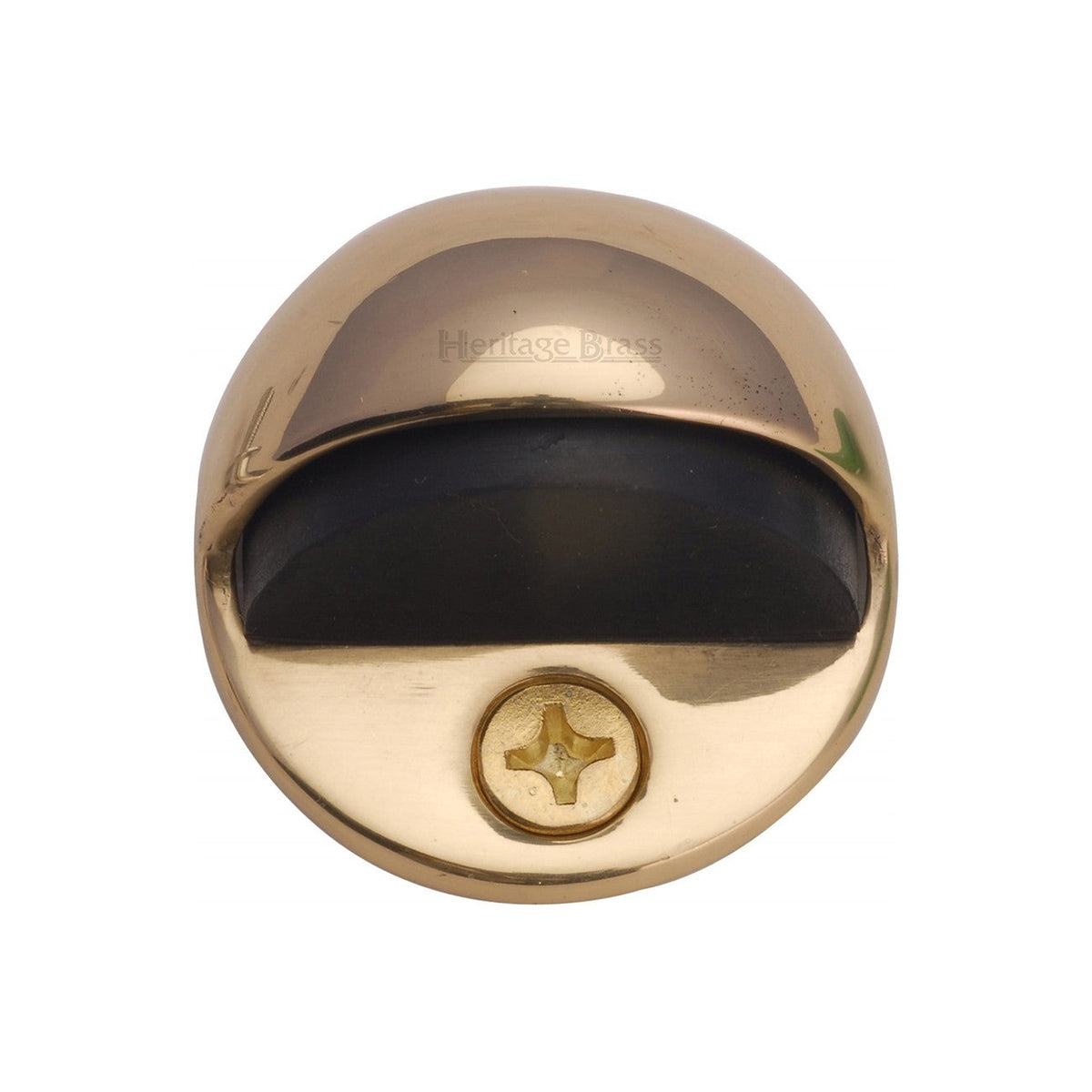 Round Shielded Floor Mounted Door Stop by M Marcus - Heritage Brass