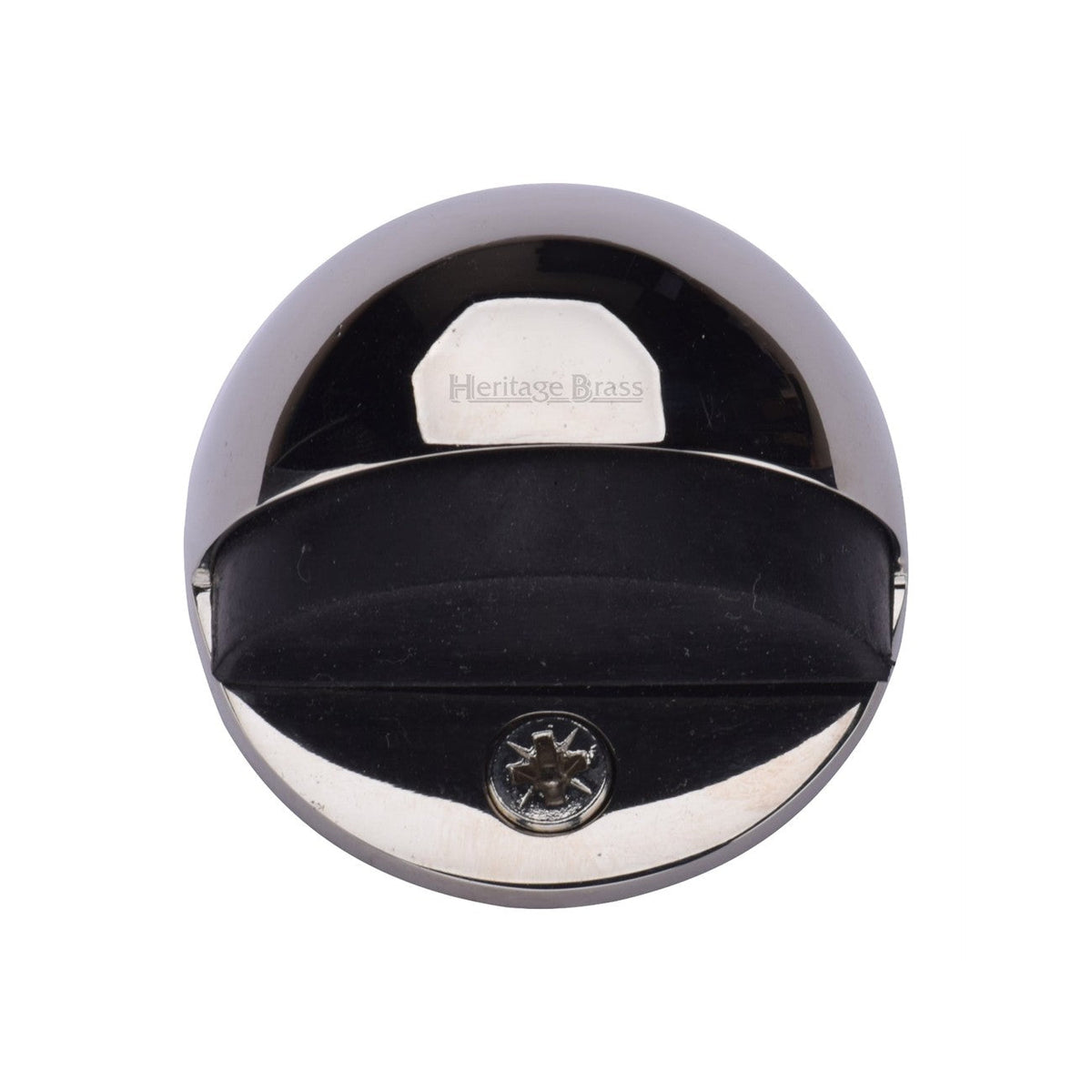 Round Shielded Floor Mounted Door Stop by M Marcus - Heritage Brass