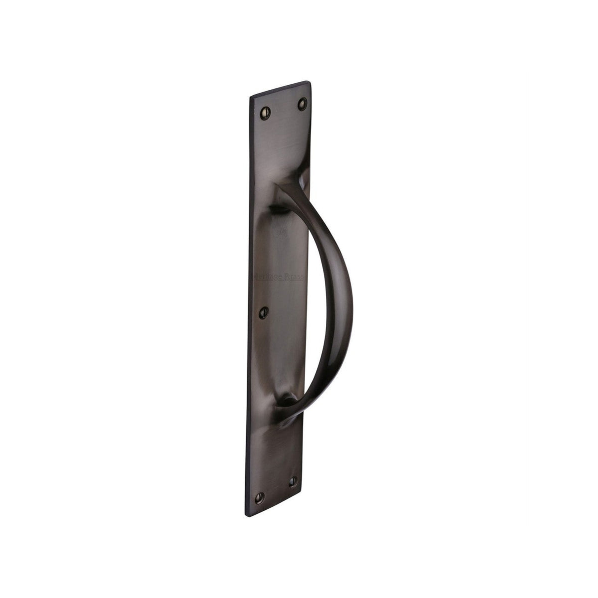 Door Pull Handle on Plate by M Marcus - Heritage Brass