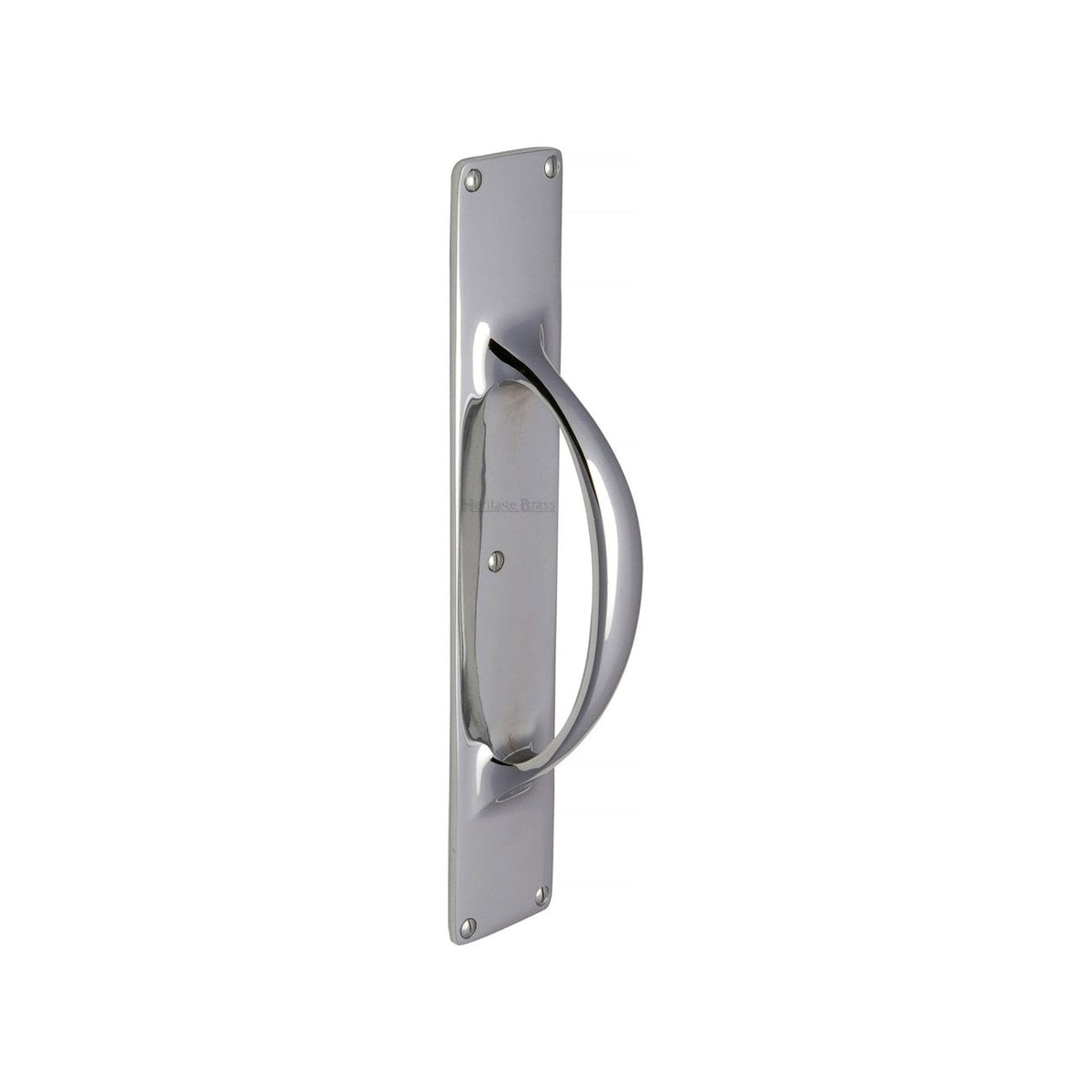 Door Pull Handle on Plate by M Marcus - Heritage Brass