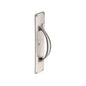 Door Pull Handle on Plate by M Marcus - Heritage Brass
