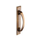Door Pull Handle on Back Plate by M Marcus - Heritage Brass