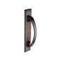 Door Pull Handle on Back Plate by M Marcus - Heritage Brass