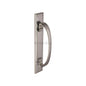 Door Pull Handle on Back Plate by M Marcus - Heritage Brass