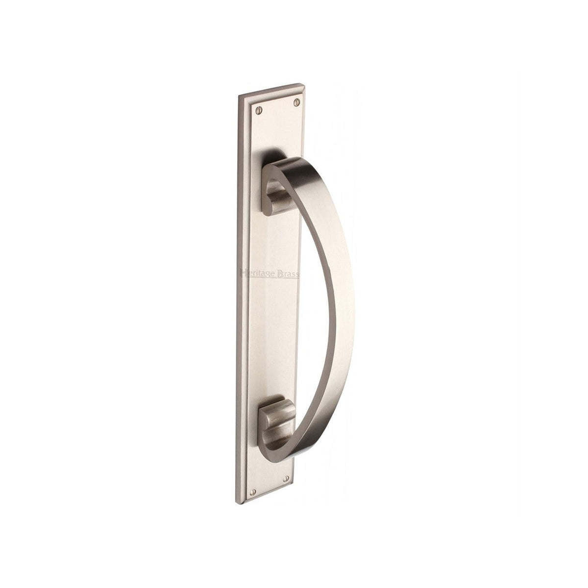 Door Pull Handle on Back Plate by M Marcus - Heritage Brass