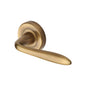 Sutton Door Handle on Round Rose by M Marcus - Heritage Brass