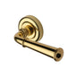 Colonial Door Handle on Round Rose by M Marcus - Heritage Brass