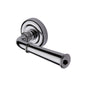 Colonial Door Handle on Round Rose by M Marcus - Heritage Brass