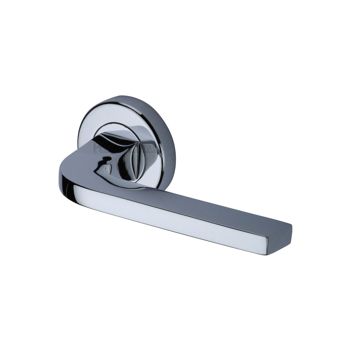 Bellagio Door Handle on Round Rose by M Marcus - Heritage Brass
