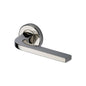 Bellagio Door Handle on Round Rose by M Marcus - Heritage Brass