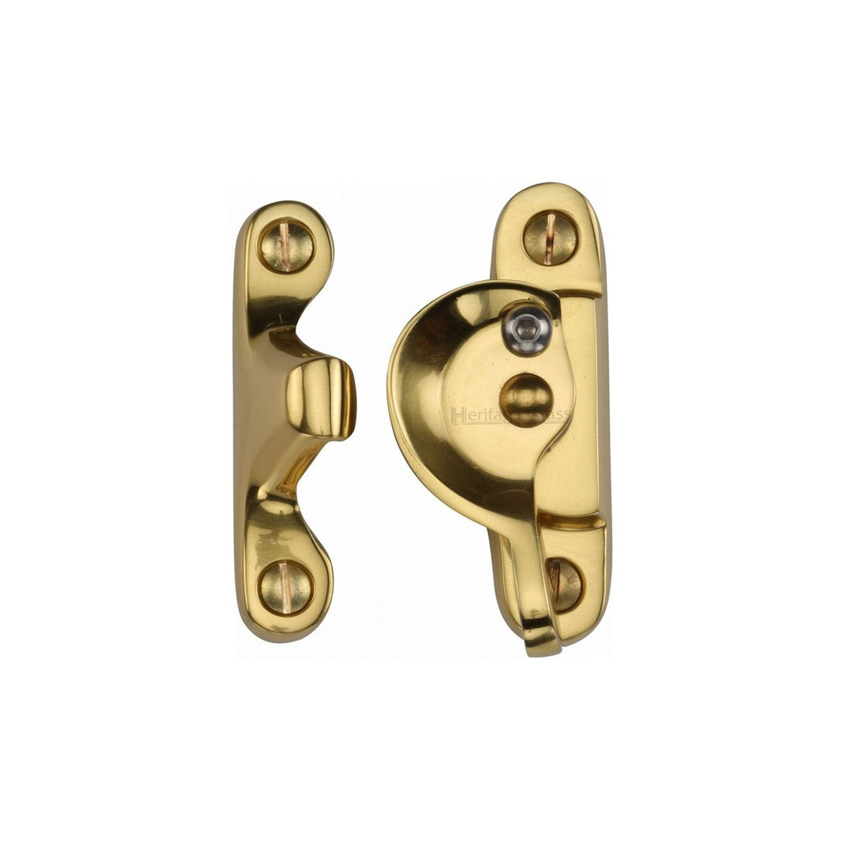 Fitch Pattern Sash Fastener Lockable by M Marcus - Heritage Brass