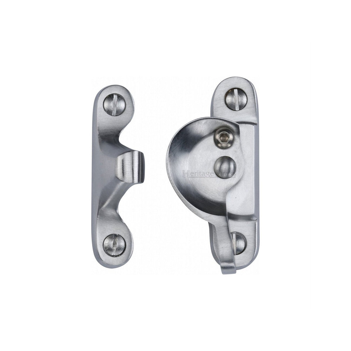 Fitch Pattern Sash Fastener Lockable by M Marcus - Heritage Brass