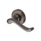 Bedford Door Handle on Round Rose by M Marcus - Heritage Brass