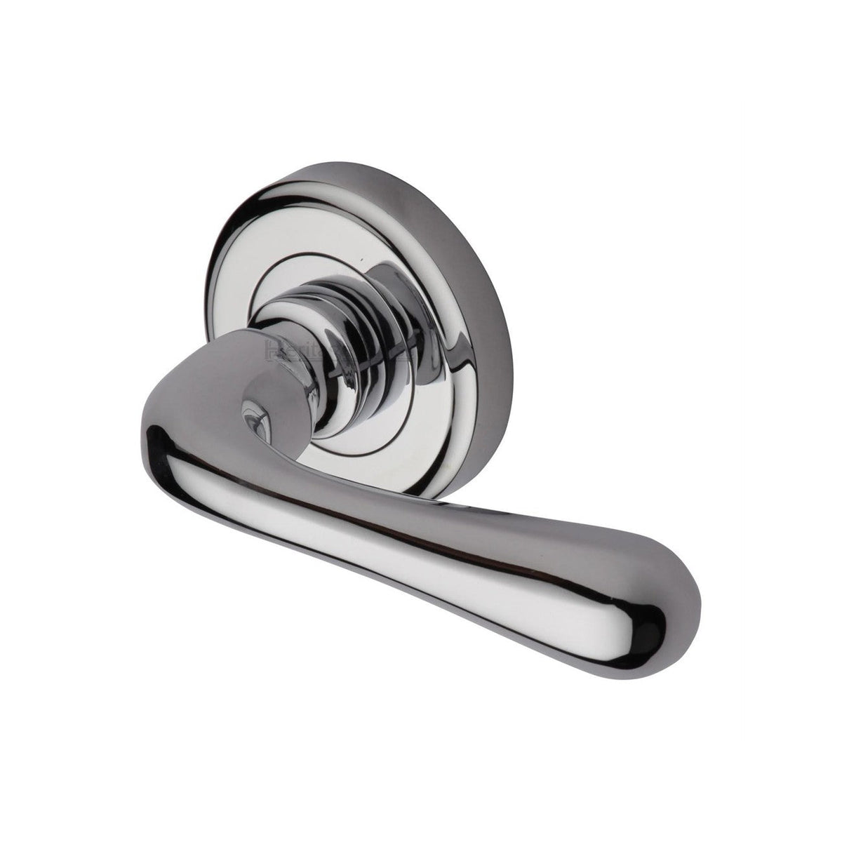 Charlbury Door Handle on Round Rose by M Marcus - Heritage Brass
